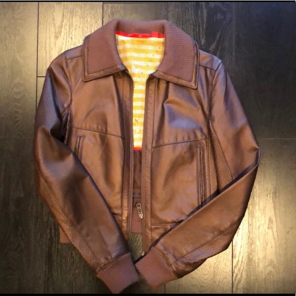 AMAZING Puma Metallic Bronze Genuine Leather Jacket XS